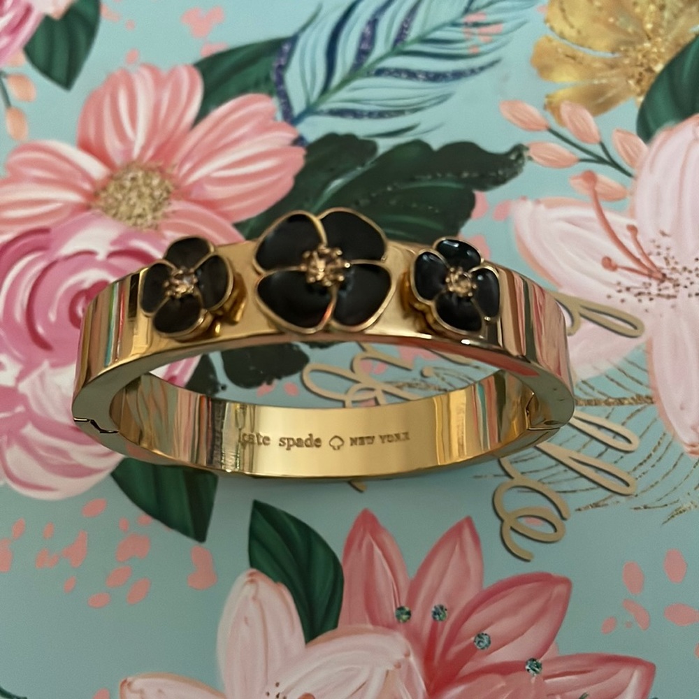 Authentic Kate spade floral enamel bangle
